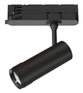 Czarny reflektor z regulowanym kątem świecenia 15-60stopni na szyny 3-fazowe CTLS Nowodvorski 12313 Zoom LED 10W 900LM 4000K