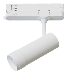 Biały reflektor z regulowanym kątem świecenia 15-60stopni na szyny 3-fazowe CTLS Nowodvorski 12315 Zoom LED 10W 900LM 4000K