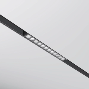 Czarna lampa z diodami 22cm na szyny magnetyczne Exility Maytoni TR031-4-12WTW-DD2-B Points LED 12W 2700-6000K Dali2 36stopni