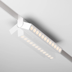 Biała przechylana diodowa lampa 22cm na szyny magnetyczne Exility Maytoni TR033-4-12WTW-DD2-W Points Rot LED 12W 2700-6000K Dali2 36stopni