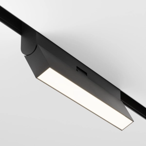 Czarna przechylana mleczna lampa 22cm na szyny magnetyczne Exility Maytoni TR036-4-12WTW-DD2-B Basis Rot LED 12W 2700-6000K Dali2 120stopni