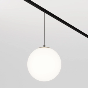 Lampa wisząca biała kula 13cm na czarne szyny magnetyczne Exility Maytoni TR039-4-5WTW-DD2-B Luna LED 6W 2700-6000K Dali2