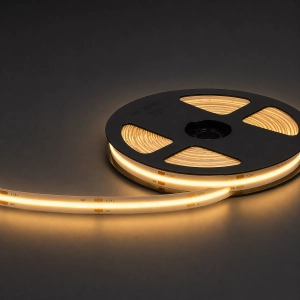Średniej jasności taśma LED COB 48V 8,2W 720LM 3000K 480LED CRI90 8mm rolka 5m Prescot 48EC480-050-8-WW