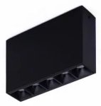 Czarna prostokątna lampa sufitowa Loonari 701102 Leini LED 10W 3000K 13,8cm