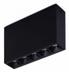Czarna prostokątna lampa sufitowa Loonari 701102 Leini LED 10W 3000K 13,8cm
