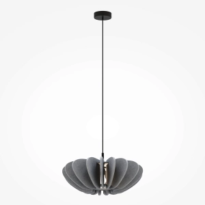 Dekoracyjna grafitowa płatowa lampa wisząca Maytoni MOD398PL-01GR1 Cambio E27 58cm