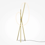 Mosiężna lampa podłogowa trójnóg z wężem ledowym Maytoni MOD369FL-L36BS3K Crochet LED 36W 3000K 162cm