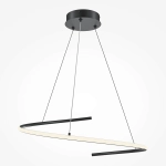 Lampa wisząca czarna listwa ledowa w kształcie litery S Maytoni MOD242PL-L33BK Curve LED 31W 3000-4000K