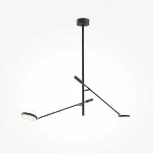 Czarna regulowana lampa sufitowa z długimy ramionami Maytoni MOD070CL-L15B3K1 Fad LED 15W 3000K