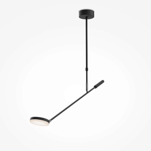 Czarna regulowana lampa sufitowa z długim ramieniem Maytoni MOD070CL-L8B3K Fad LED 8W 3000K