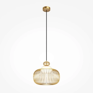 Lampa wisząca złoty stelaż i szklany klosz Maytoni MOD376PL-01G Levitation G9 34cm
