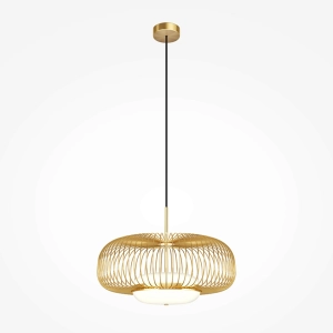 Lampa wisząca złoty stelaż i szklany klosz Maytoni MOD376PL-L30G3K Levitation LED 20W 3000K 50cm