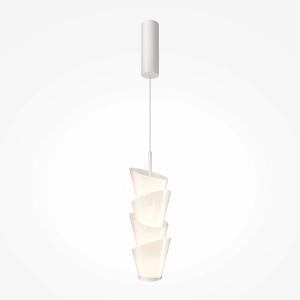 Biała designerska segmentowa lampa wisząca Maytoni MOD374PL-L28W3K Seoul LED 14W 3000K