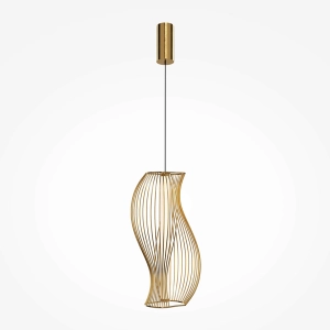 Mosiężna spiralnie skręcona falująca lampa wisząca Maytoni MOD263PL-L20BS3K Shadows LED 20W 3000K