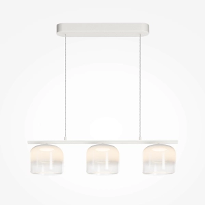 Biała lampa wisząca listwa z dekoracyjnymi kloszami Maytoni MOD286PL-L12W3K Spirito LED 14W 3000K