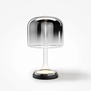 Czarna szklana nowoczesna lampa stołowa Maytoni MOD286TL-L18B3K Spirito LED 18W 3000K
