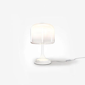 Biała szklana nowoczesna lampa stołowa Maytoni MOD286TL-L8W3K Spirito LED 13W 3000K