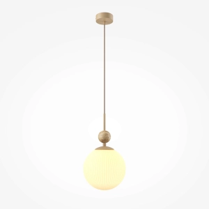 Mosiężna lampa wisząca z dekoracyjnym kloszem kulą Maytoni MOD453PL-01BG Tavo E27
