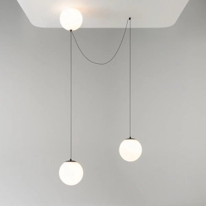 Lampa wisząca trzy szklane kule i linka Maytoni MOD427PL-L30B3K1 Twins LED 26W 3000K CRI90
