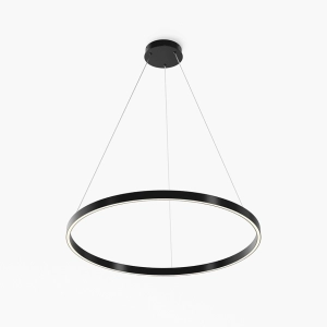 Lampa wisząca czarna obręcz ledowa 80cm Maytoni MOD058PL-L42BK Rim LED 51W 3500K