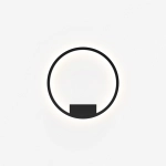 Czarny nowoczesny kinkiet obręcz ledowa Maytoni MOD058WL-L25BK Rim LED 24W 3500K