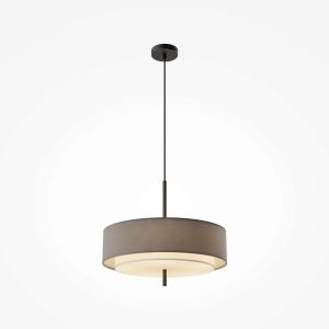 Modernistyczna szara lampa wisząca z podwójnym kloszem Maytoni MOD613PL-05GR Bergamo 5xE27 50cm