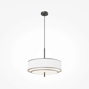 Modernistyczna lampa wisząca z podwójnym kloszem i czarną ramką Maytoni MOD613PL-05W Bergamo 5xE27 50cm