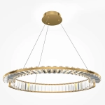 Mosiężna lampa wisząca ledowa obręcz 62cm z kryształkami Maytoni P097PL-L36BS3K1 Krone LED 45W 3000K
