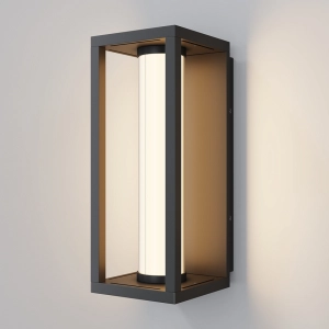 Czarna lampa zewnętrzna sześcian kinkiet elewacyjny Maytoni O480WL-L12B3K Expo LED 12W 3000K IP54