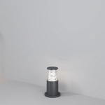 Zewnętrzna grafitowa lampa słupek oświetleniowy Maytoni O576FL-01GR Bronx E27 IP54 25cm