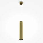 Mosiężna lampa wisząca ryflowana tuleja 5,6x30cm Maytoni P106PL-01-GU10-BS Calipso GU10