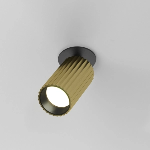 Mosiężna lampa podtynkowa na sprężynki z wystającą tuleją Maytoni C110CL-01-GU10-BS Calipso GU10