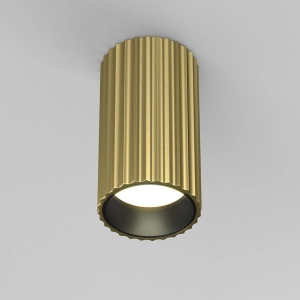 Mosiężna lampa sufitowa ryflowana tuba 10x5,6cm Maytoni C106CL-01-GU10-BS Calipso GU10