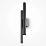 Czarny ryflowany podwójny kinkiet walec dwustronny Maytoni C082WL-24W2.7K-B Calipso LED 24W 2700K CRI90 36stopni