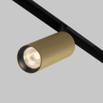Złoty reflektor na czarne szynoprzewody magnetyczne Exility Maytoni TR097-2-12W3K-M-BMG Artisan LED 12W 3000K CRI90 36stopni