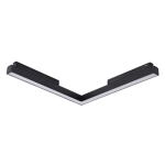 Czarna narożna lampa pozioma do szynoprzewodów magnetycznych Alfa Azzardo AZ6708 Saga LED 24W 3000-6000K 32x30cm Bluetooth