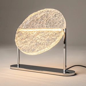 Nowoczesna lampa stołowa szklany okrąg Maytoni MOD387TL-L8CH3K Mangata LED 7W 3000K