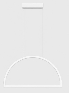 Lampa wisząca biały łuk ledowy 61cm Ramko 66463-WH-4K Demi LED 25W 4000K