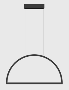 Lampa wisząca czarny łuk ledowy 121cm Ramko 66465-BK-4K Demi LED 44W 4000K