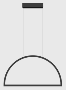 Lampa wisząca czarny łuk ledowy 61cm Ramko 66463-BK-3K Demi LED 25W 3000K