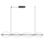 Czarna lampa wisząca listwa 120cm z wężem świetlnym spiralą Azzardo AZ6745 Pescara LED 25W 2000LM 3000K 3-stopniowo ściemniana