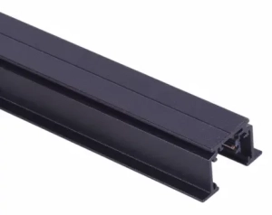 Czarny podtynkowy na uchwyty płytki na 2,1cm szynoprzewód magnetyczny z rantem Multiline Loonari Typ H 2 m 405043
