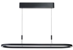 Czarna zaoblona lampa wisząca ledowa obręcz Azzardo AZ6755 Layla LED 50W 3000K 120cm ściemniana