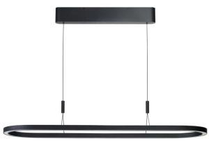Czarna zaoblona lampa wisząca ledowa obręcz Azzardo AZ6755 Layla LED 50W 3000K 120cm ściemniana
