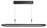 Czarna zaoblona lampa wisząca ledowa obręcz Azzardo AZ6758 Layla LED 60W 3000K 150cm ściemniana
