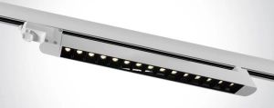 Podłużna diodowa biało czarna lampa na szynoprzewody 3-fazowe One Light 65024TA/W/W Dots LED 15W 3000K 48cm