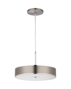 Srebrna okrągła płaska lampa wisząca Jupiter 1206 Jazz 3xE14 40cm
