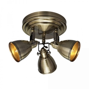Lampa sufitowa plafon z regulowanymi kloszami styl industrialny antyczny mosiądz MarkSlojd 104050 Fjällbacka 3xE14 35cm