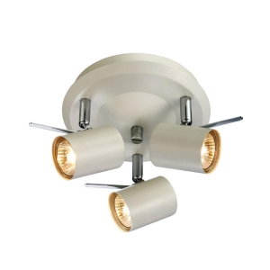 Lampa sufitowa plafon do przedpokoju biały regulowane reflektory na okrągłej podsufitce MarkSlojd 105485 Hyssna Led 25cm