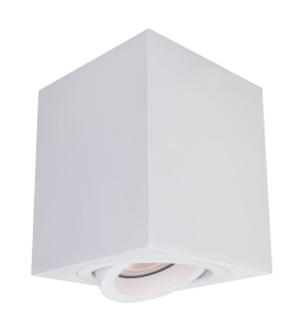 Lampa sufitowa tuba box biały regulowany kąt światła Light Prestige LP-5881/1SM WH Lyon GU10 9cm 